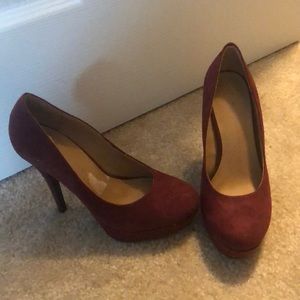Lauren Conrad Maroon high heels